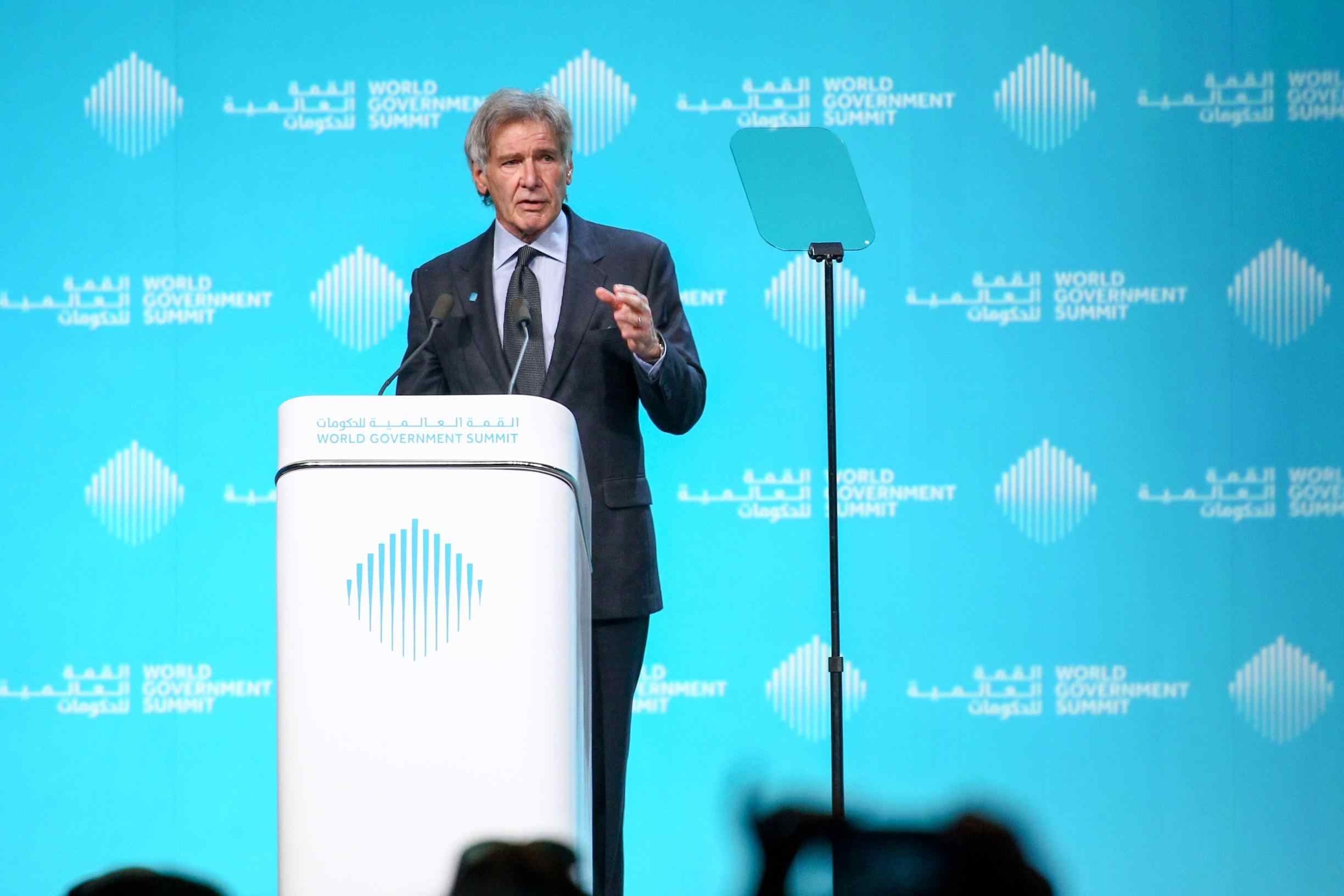 Le Sommet des gouvernements du monde 2019 : Harrison Ford - Le changement climatique est la plus grande crise morale de notre époqu