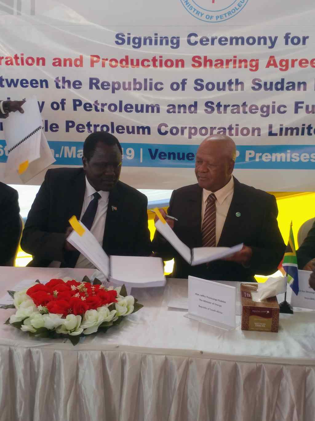 Le nouvel accord pétrolier entre le Soudan du Sud et l'Afrique du Sud est un stimulant pour la paix, la stabilité économique et l'industrie pétrolière