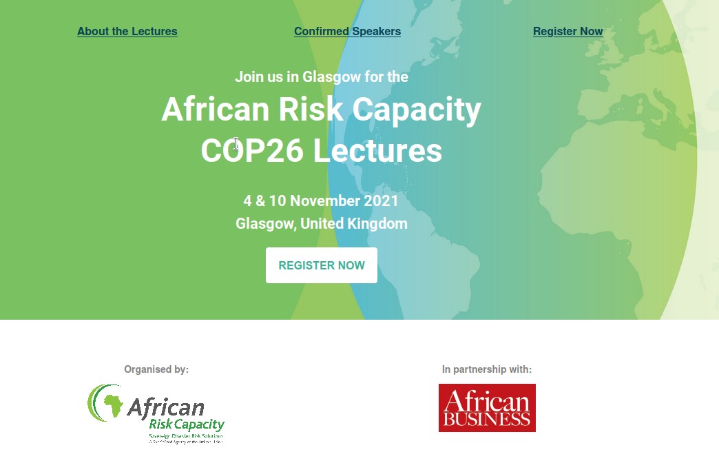 Join us at COP26 for the ARC Lectures on Risk Management, Resilience and Adaptation | RSVP Today