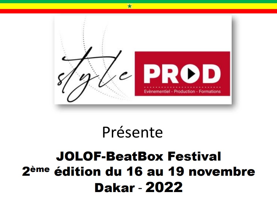 JOLOF-BeatBox Festival 2ème édition du 16 au 19 novembre Dakar - 2022 