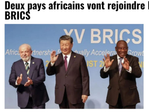 Deux pays africains vont rejoindre les BRICS