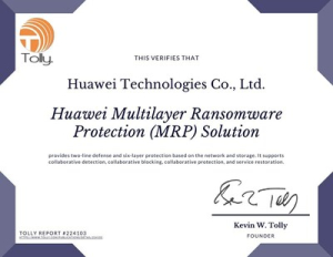 MWC 2024 | La solution de protection multicouche contre les ransomwares (MRP) de Huawei est la première à obtenir la certification Tolly