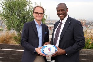 Le Comité d&#039;Organisation de la Coupe du Monde de Rugby accueille le Président de Rugby Afrique à Paris pour discuter de l&#039;implication de l&#039;Afrique dans la Coupe du Monde