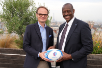 Le Comité d'Organisation de la Coupe du Monde de Rugby accueille le Président de Rugby Afrique à Paris pour discuter de l'implication de l'Afrique dans la Coupe du Monde